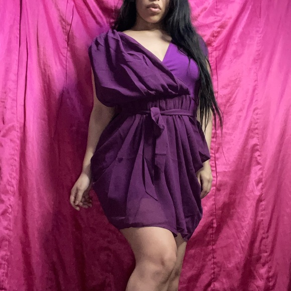 bebe Dresses & Skirts - NWT Bebe Purple Chiffon Dress 💜✨